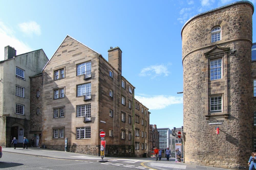 The Royal Mile at the top of New Street